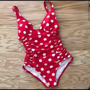 2for15✅ DKNY polka dot 1-pc swimsuit